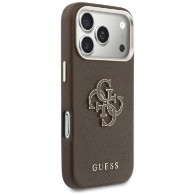 GUESS futerał do IPHONE 17 Pro GUHCP17L5PS4RGGW (PU FW Resin Logo) brązowy