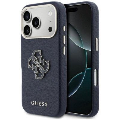 GUESS futerał do IPHONE 17 Pro GUHCP17L5PS4RGGB (PU FW Resin Logo) niebieski