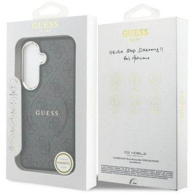 GUESS futerał do SAMSUNG S26 Plus GUHMS26MP4MSEGCK (4G Embossed Ring MagSafe) czarny