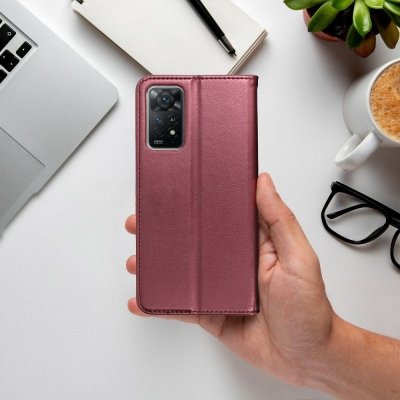 Etui z klapką na Oppo Reno 13 5G Smart Magneto burgundowe