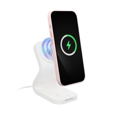 Futerał do Samsung S25 PLUS Leather Mag Cover zgodny z MagSafe różowy