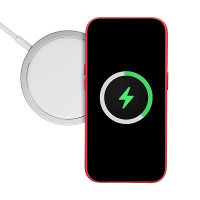 Futerał do Samsung S25 PLUS Leather Mag Cover zgodny z MagSafe czerwony