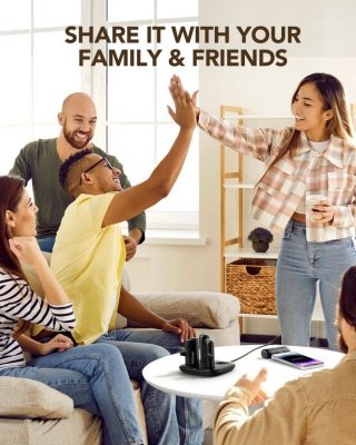 Powerbank Veger Pogo (W007CK) zestaw 4 x 5000 mAh czarny