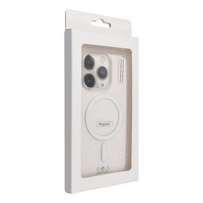 Etui na iPhone 17 AIR Drop Glue Colorful Ring Mag Cover zgodny z MagSafe białe