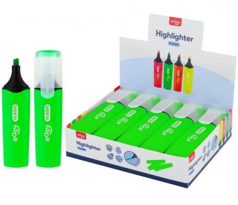 Zakreślacz Flash zielony (10szt) EASY
