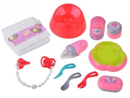 Duży zestaw lalka interaktywna wózek krzesełko łóżeczko akcesoria ZA4286