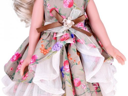 Elegancka LALKA w falbaniastej sukience jak z bajki ZA5313