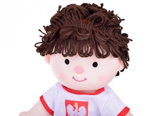 Lalka szmaciana POLSKI Piłkarz nr 9 - piłka nożna Miękka materiałowa ZA5477