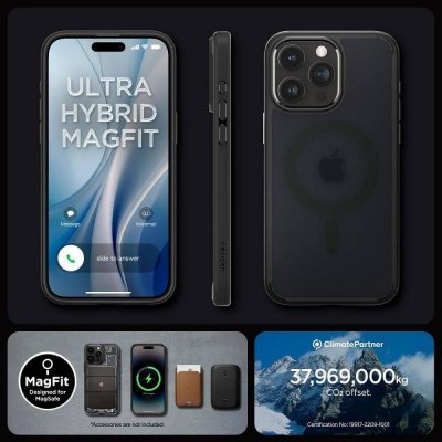 SPIGEN futerał ULTRA HYBRID MAG kompatybilny z MagSafe do IPHONE 16 Pro frost black