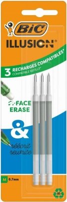 Wkład żelowy Illusion 0,7mm zielony 3szt BIC