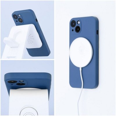 Futerał do Samsung A27 Silicone Mag Cover zgodny z MagSafe różowy