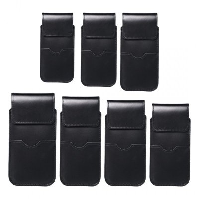 Skórzany futerał uniwersalny / wsuwka z klapką - ROYAL / czarny - Rozmiar 2XL+wide - SAMSUNG A12 / NOTE 9 / XIAOMI REDMI NOTE 10