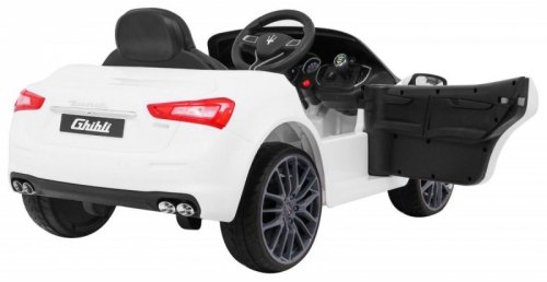 Maserati Ghibli na akumulator dla dzieci Biały + Pilot