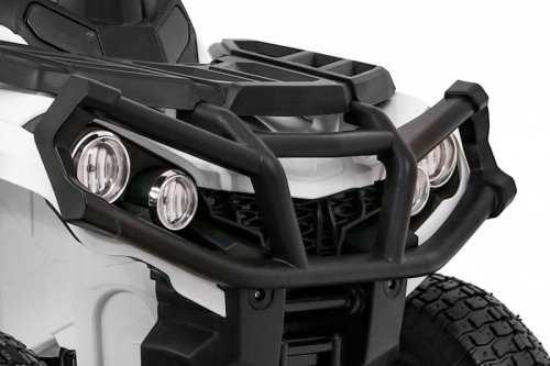 Quad ATV Air na akumulator dla dzieci Biały + Koła pompowane + Radio MP3 + Wolny Start