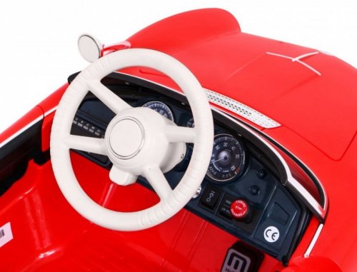 Autko BMW 507 Retro elektryczne dla dzieci Czerwony Roadster