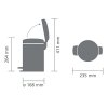 Kosz Pedałowy NEWICON 3L Mineral Concrete Grey