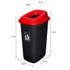 Kosz do segregacji SORT BIN 90L PLASTIK METAL