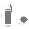 Kosz pedałowy NEWICON 30L Confident Grey