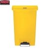 Kosz Slim Jim® Step-On 50L Resin Containers yellow