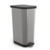 Kosz na śmieci Pedal bin 55l RIBO Silver  