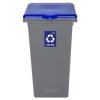 Kosz FLAP BIN 75L szary / pokrywa niebieska / papier 