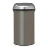Kosz TOUCH BIN 60L Platinum / Matt Steel FPP