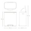 Kosz pedałowy BO 2x30L Mineral Concrete Gray
