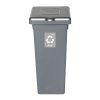 Kosz FLAP BIN 53L szary / pokrywa srebrna / zmieszane 