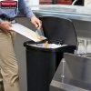 Kosz Slim Jim® Step-On 68L Resin Containers black