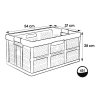 Kosz składany Profi-Klappbox 45L srebrny