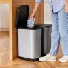Kosz na śmieci Pedal bin 35l RIBO Silver  