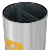 Kosz do segregacji odpadów STREAM BIN DUO 2x30L stal nierdzewna połysk z wkładami