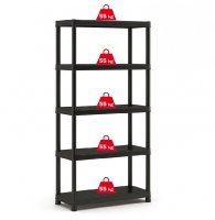 Regał magazynowy 5 półkowy PLUS 90/5 czarny