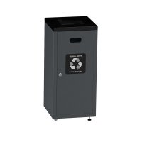 Kosz do segregacji CARO Flat 90L odpady zmieszane z daszkiem, drzwiami i funkcją łączenia