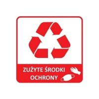 Etykieta do segregacji ZUŻYTE ŚRODKI OCHRONY NEW