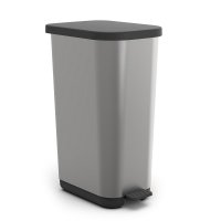 Kosz na śmieci Pedal bin 55l RIBO Silver  