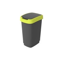 Kosz na śmieci TWIST 25L czarno/limonkowy