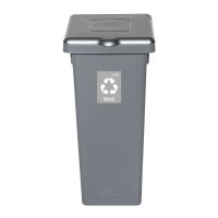 Kosz FLAP BIN 53L szary / pokrywa srebrna / zmieszane 
