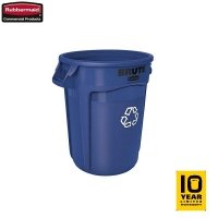 Kontener BRUTE®  75,7L 2620-00 Blue RECYCLING okrągły z kanałami