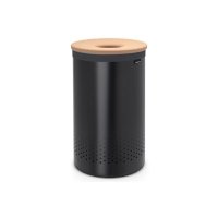 Kosz na bieliznę 60L Black pokrywa z korka