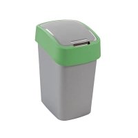 Kosz na śmieci Flip Bin 25L srebrny/zielony 