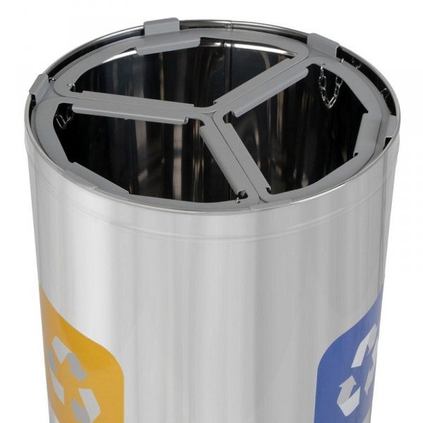 Kosz do segregacji odpadów STREAM BIN TRIO 3x25L stal nierdzewna połysk 