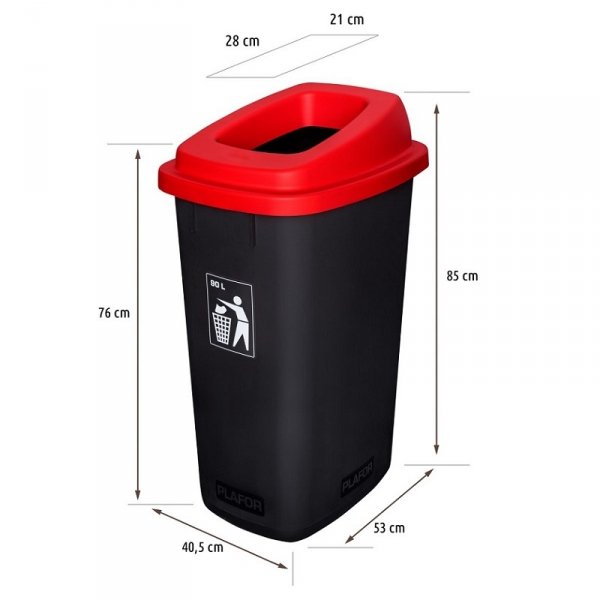 Kosz do segregacji SORT BIN 90L &quot;PLASTIK METAL&quot;