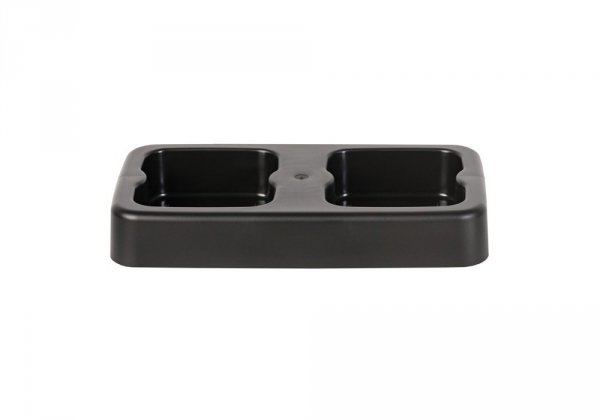 Kosz FLAP BIN 75L czarny / pokrywa zielona / szkło