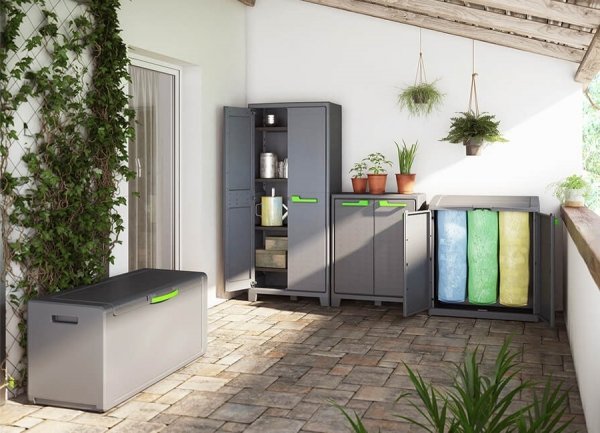 Szafka do segregacji odpadów Moby Compact Store Recycling Graphite/Grey