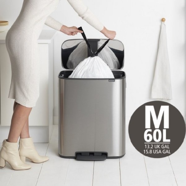 Kosz pedałowy BO 60L Matt Steel FPP