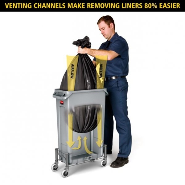 Kosz Slim Jim® With Venting 60L Brown