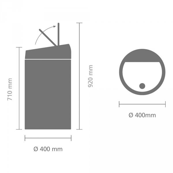 Kosz TOUCH BIN 60L Matt Black