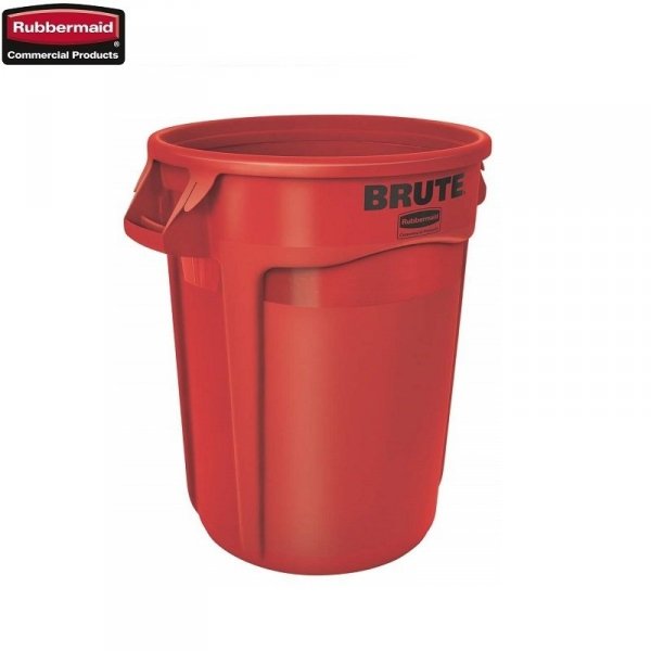 Kontener BRUTE® 121,1L 2632-00 Red okrągły z kanałami