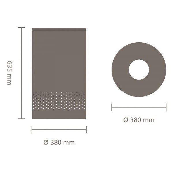 Kosz na bieliznę 60L Matt Black / Dark Grey Plastic Lid